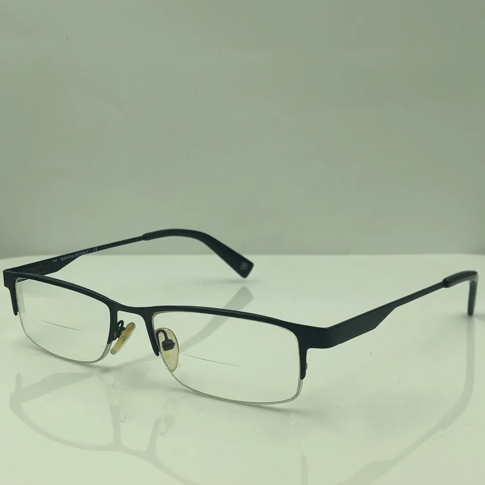 Banana Republic Black Oval Half Rim Frame
